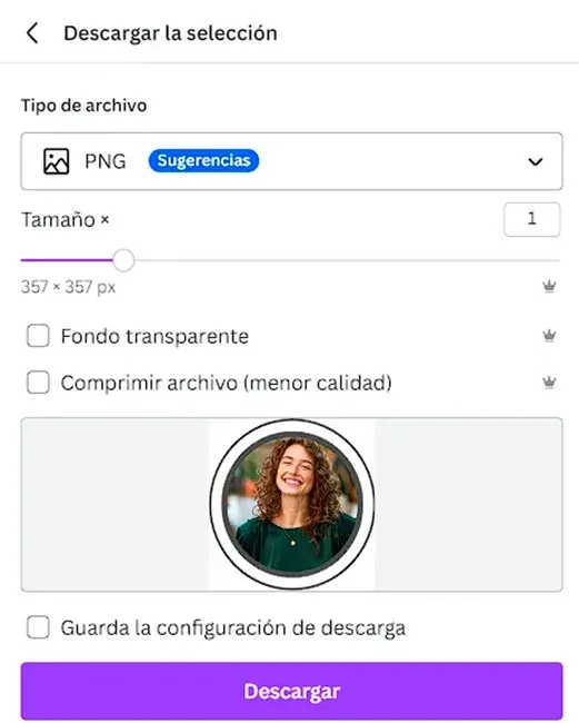 canva crear firma exportar png