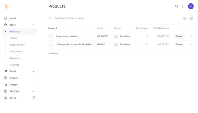 crea tus productos lemon squeezy