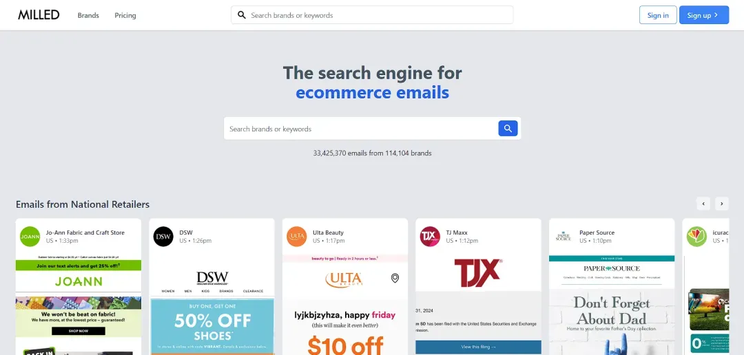 pagina web milled.com